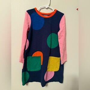 Mini Boden Colorful Circle Long Sleeve Dress